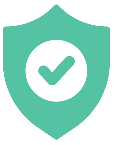 Teal shield icon with a checkmark representing the 90-Day Money Mentorship Program’s 14-Day risk-free trial and full refund guarantee.
